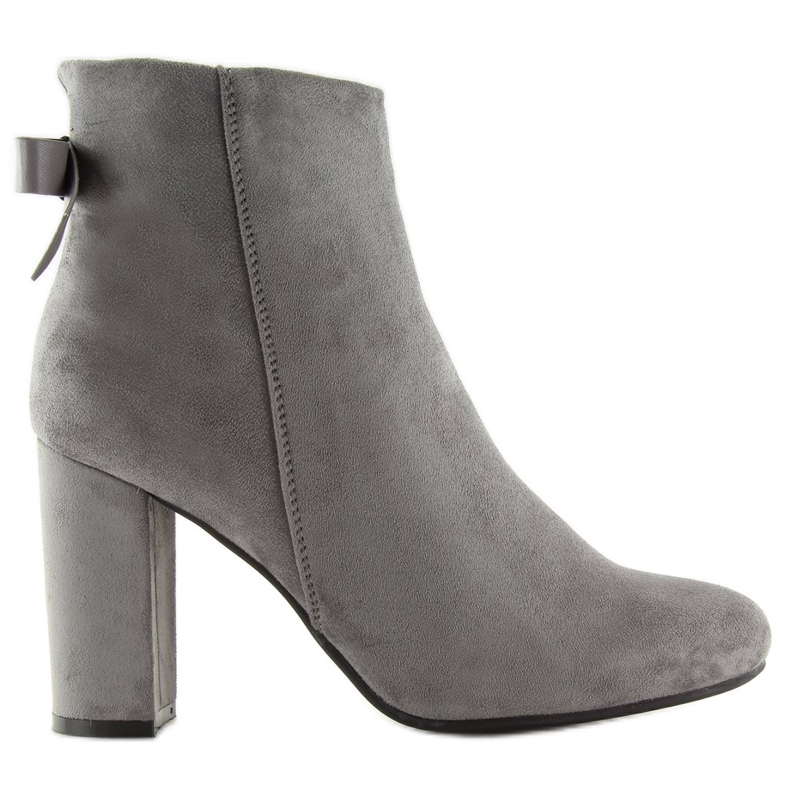 Botines de tacón gris E5120 L.GRAY