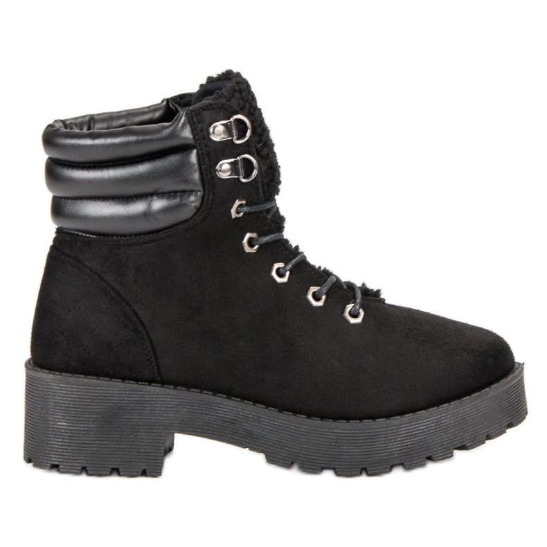 Tramperos de gamuza negro Tramperos de gamuza negro