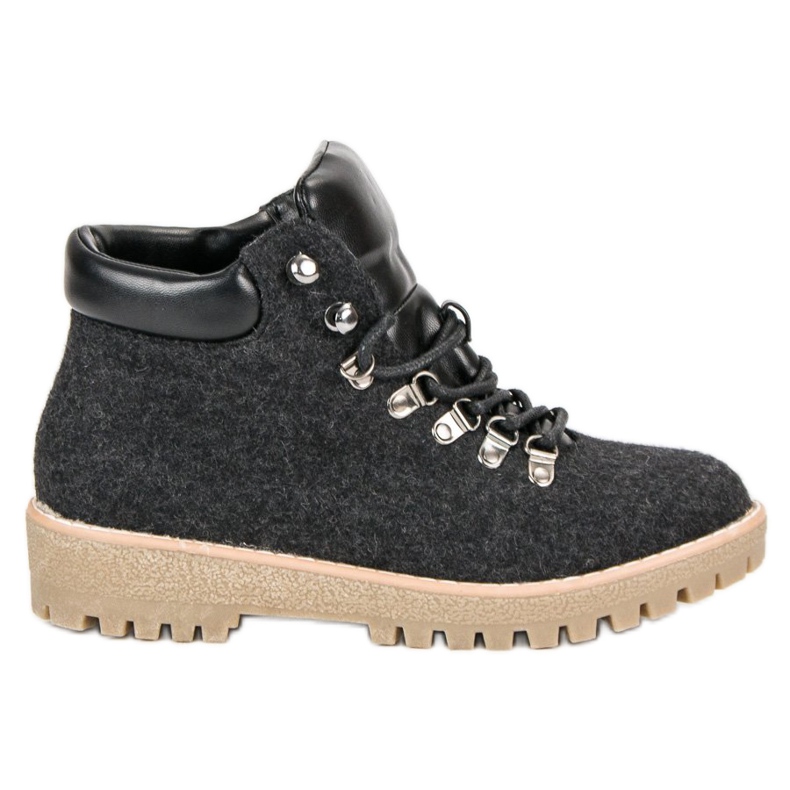 Bestelle Tramperos de fieltro de moda negro
