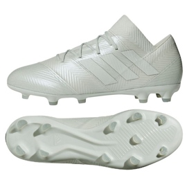 Las botas de fútbol adidas Nemeziz 18.2 Fg blanco