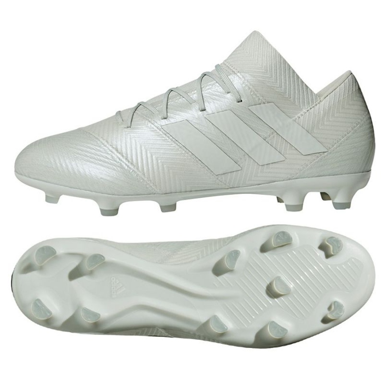 Las botas de fútbol adidas Nemeziz 18.2 Fg blanco