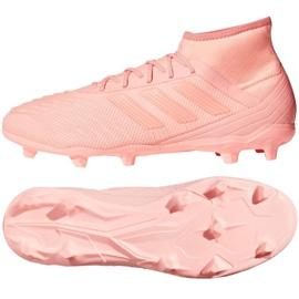Las botas de fútbol adidas Predator 18.2 Fg rosado