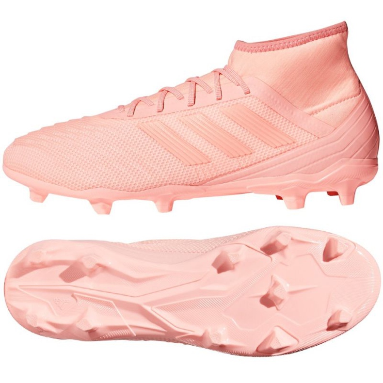 Las botas de fútbol adidas Predator 18.2 Fg rosado