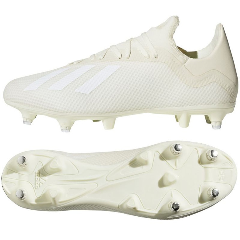 Botas de fútbol adidas X 18.3 Sg M D97851 blanco blanco Botas de fútbol adidas X 18.3 Sg M D97851 blanco blanco