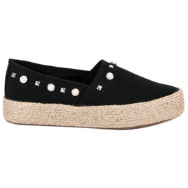 J. Star Alpargatas negras negro