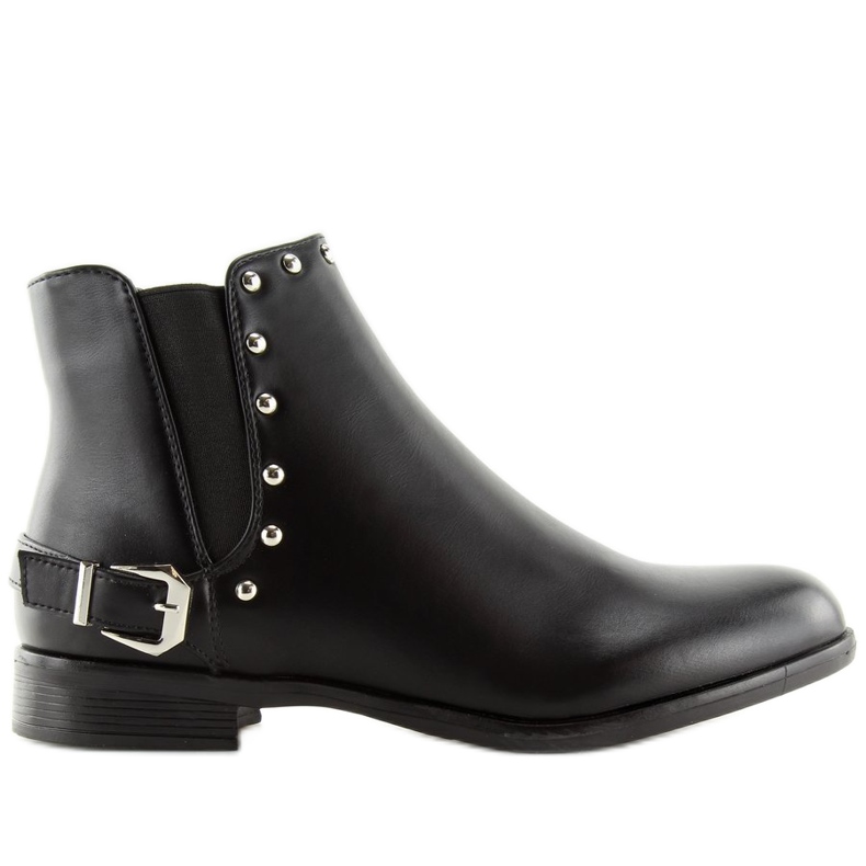 Botines Chelsea negros con tachuelas negro BM166 Negro