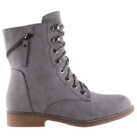 Botas con cordones gris workery 168-177 Grey