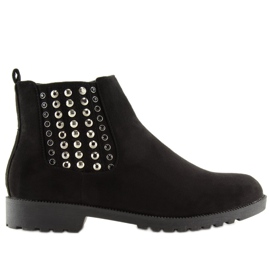 Botines Chelsea negros para mujer 108-107 Negro Botines Chelsea negros para mujer 108-107 Negro