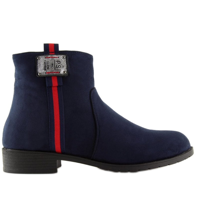 Botas de ante, azul marino 100-913B0-2 Azul