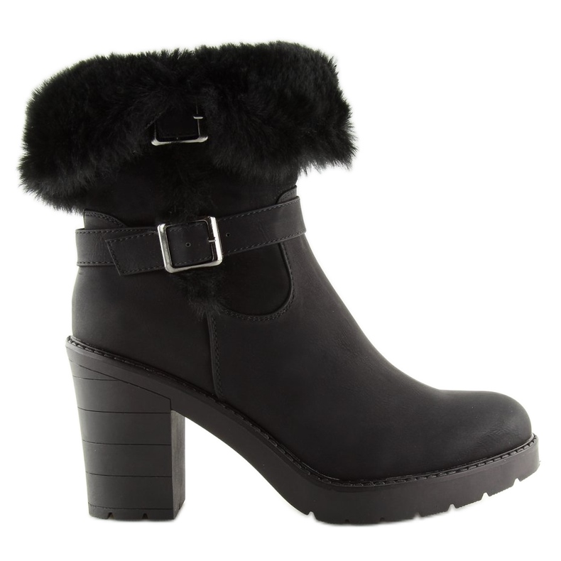 Botines negros tacones altos T119 Negro Botines negros tacones altos T119 Negro