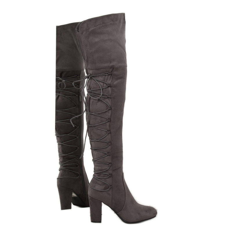 Gris Botas altas tacones B34H-HB Gris