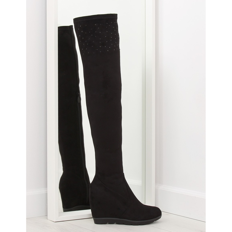 Black K-59 botas de cuña negras negro Black K-59 botas de cuña negras negro