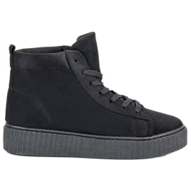 Wilady Zapatillas por encima del tobillo negro