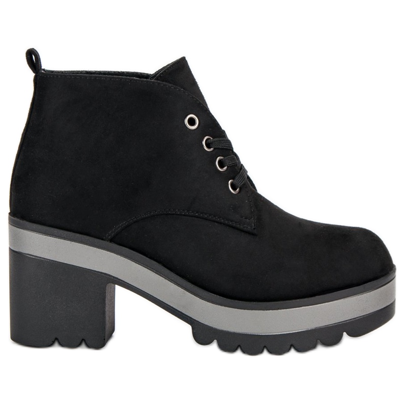 Botas ligeras de tacón alto negro Botas ligeras de tacón alto negro