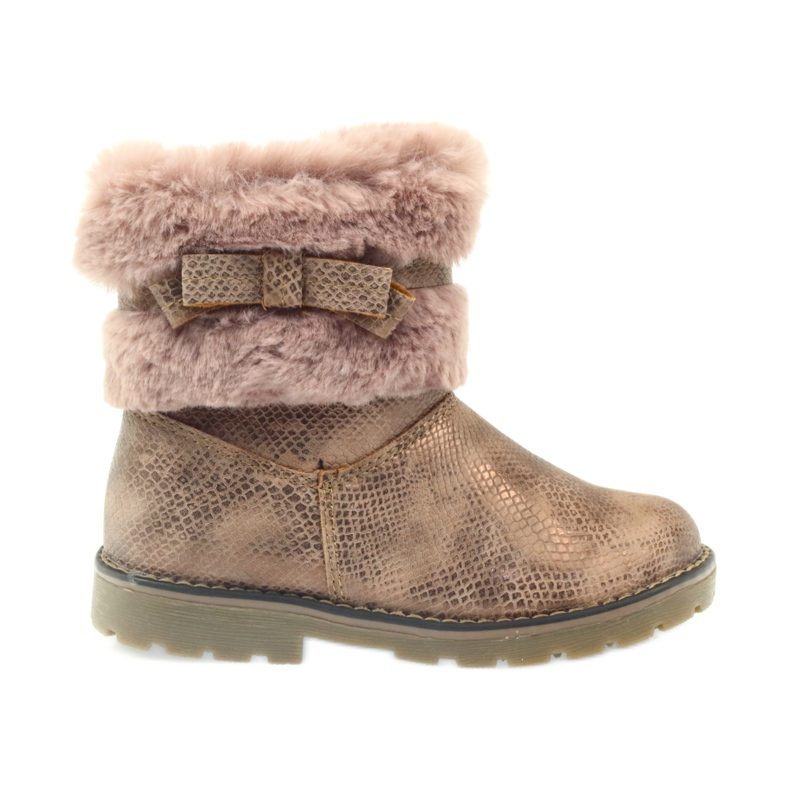 American Club Botas americanas botas de invierno con piel17042 marrón amarillo rosado