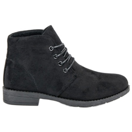 Botas negras atadas negro