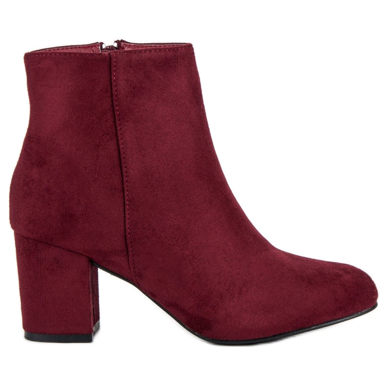 Mannika Botines de ante en el poste rojo Mannika Botines de ante en el poste rojo