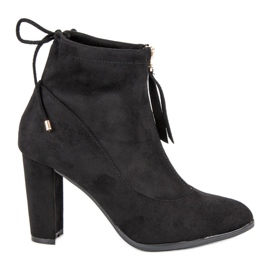 Mannika Botas de gamuza con estilo negro Mannika Botas de gamuza con estilo negro