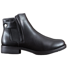 J. Star Botas planas cómodas negro