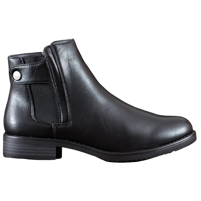 J. Star Botas planas cómodas negro