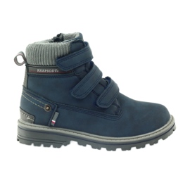 American Club Botas americanas botines botas de invierno 708121 gris azul marino