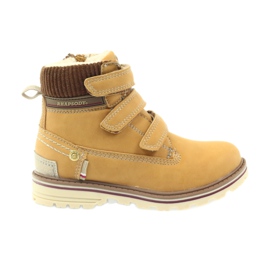 American Club Botines velcro botas 708121 marrón amarillo