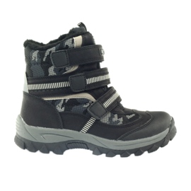 American Club Botas americanas botines botas de invierno 87433 negro blanco gris