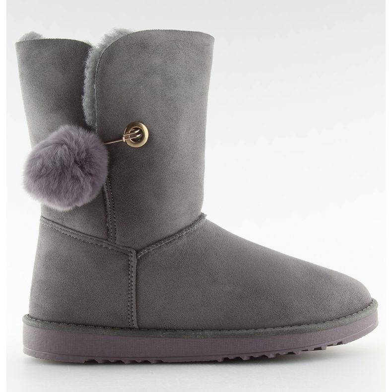 Emuses con un pompón gris SP04P gris Emuses con un pompón gris SP04P gris