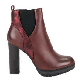 Erynn Botas burdeos sexy rojo