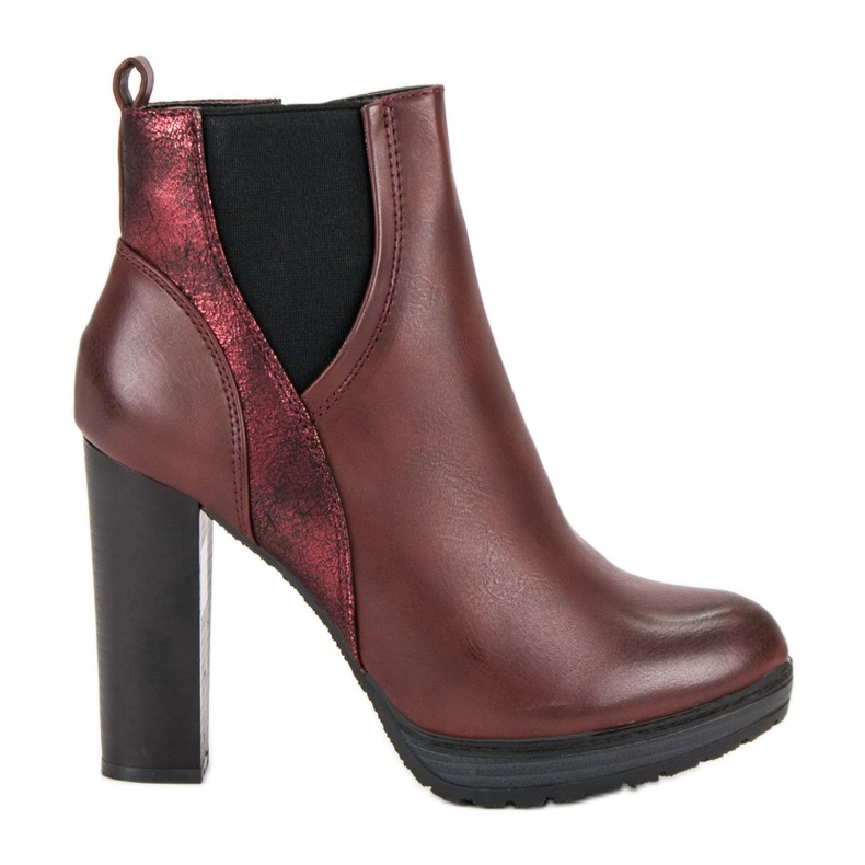 Erynn Botas burdeos sexy rojo
