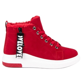 Zapatillas cálidas rojo