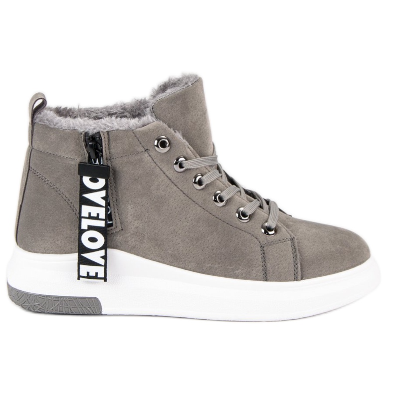 Zapatillas cálidas gris