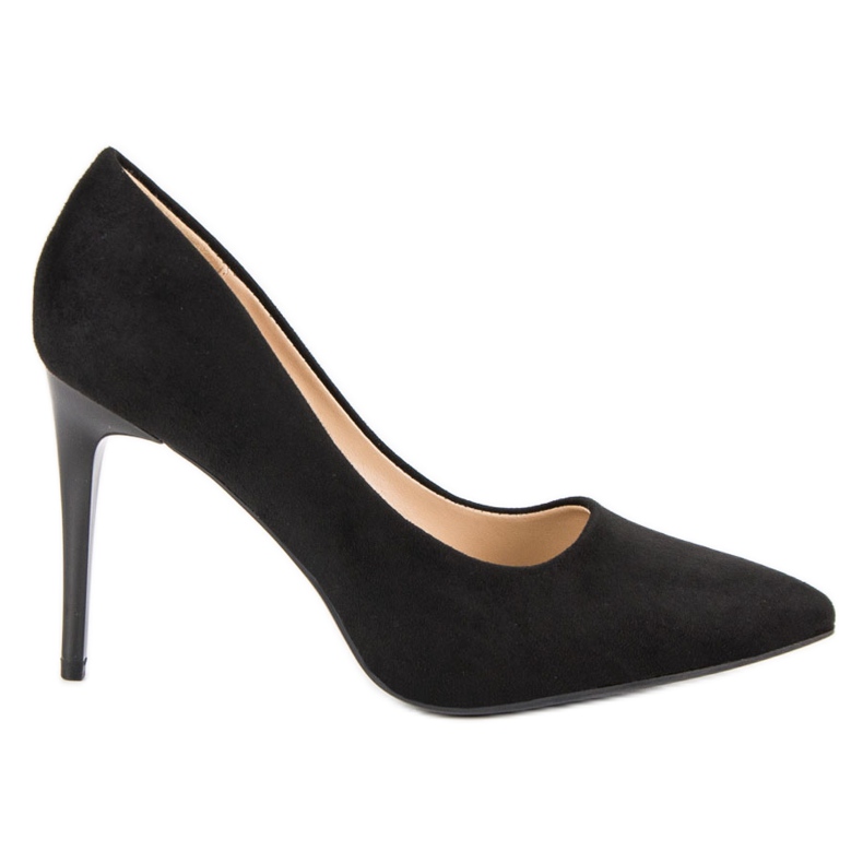 Tacones de ante negro