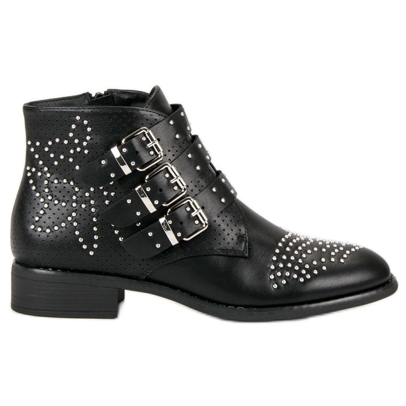 Bestelle Botas de rock negro Bestelle Botas de rock negro