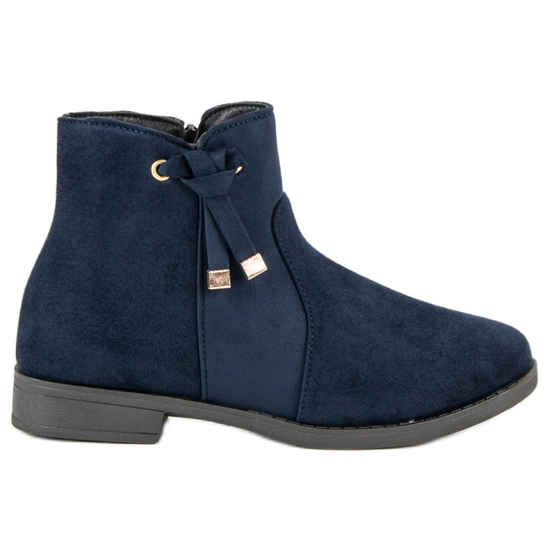 Top Shoes Botines de corte bajo con cremallera azul