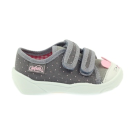 Befado calzado infantil zapatillas zapatillas 907P101 gris rosa
