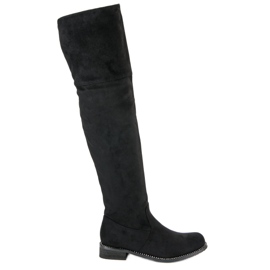 Seastar Botas planas hasta el muslo negro
