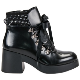Super Me Botas de tacón de moda negro