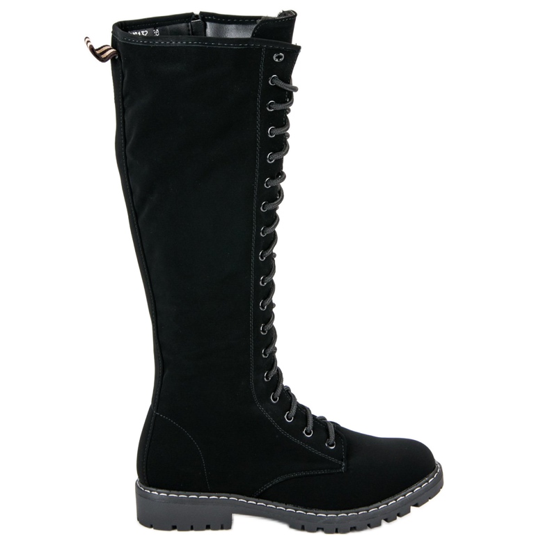 Seastar Botas con cordones de mujer negro