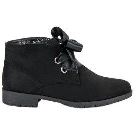 Seastar Botas de ante con cordones negro