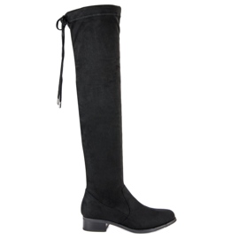 Seastar Botas altas hasta el muslo con estilo negro