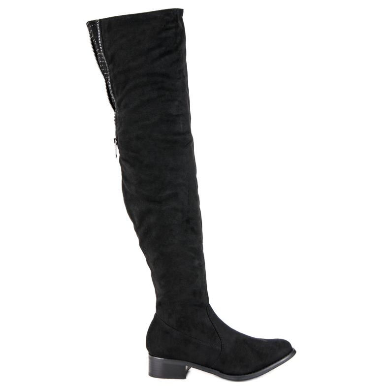 Seastar Botas de muslo de ante negras negro