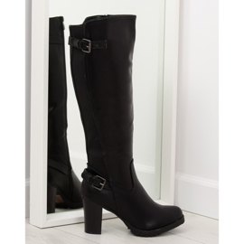 Botas negras de tacón alto HX1502-112 negro