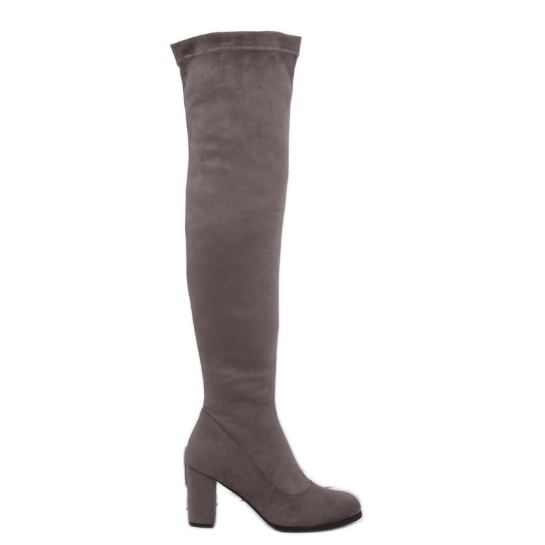 Gris Botas altas tacones PE187P Gris