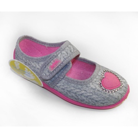 Calzado infantil befado 945X326 gris rosado