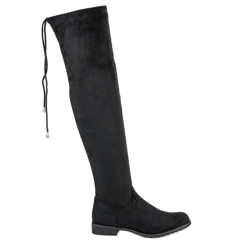 Bello Star Botas negras por encima de la rodilla negro