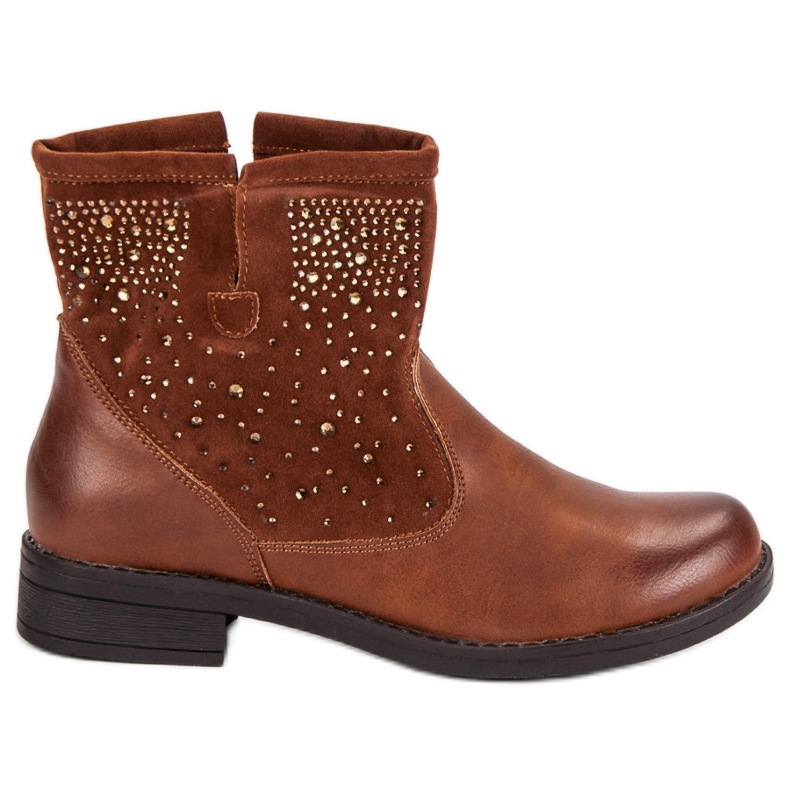 Mannika Botas marrones sin cordones marrón