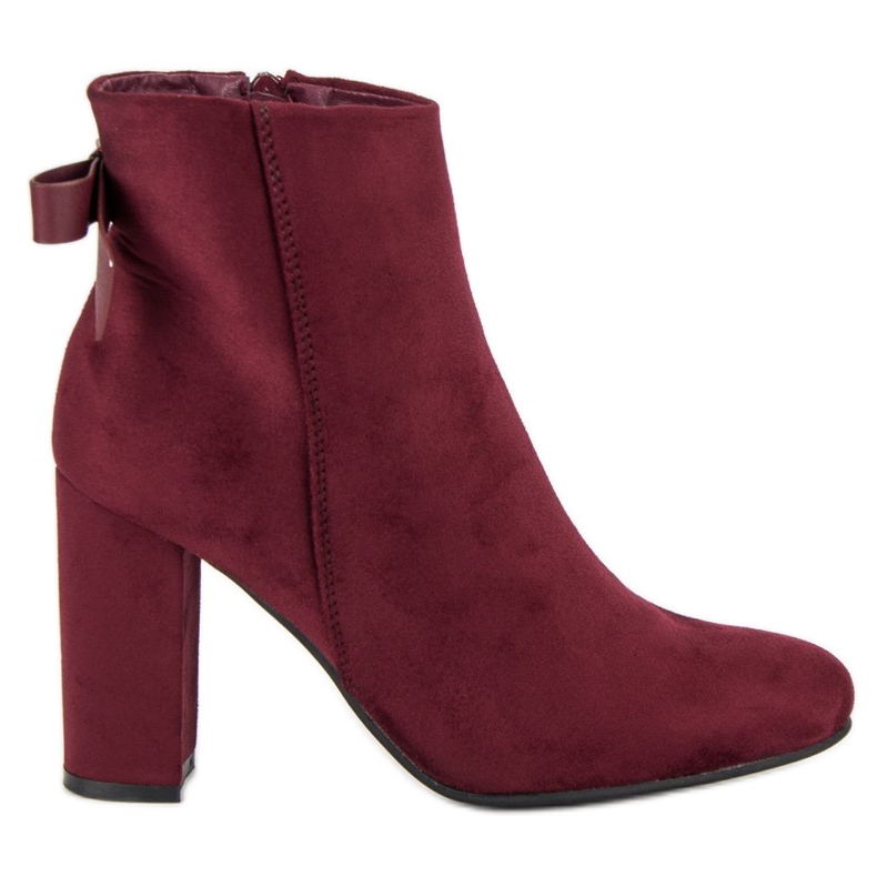 Ideal Shoes Botines rojos con estilo