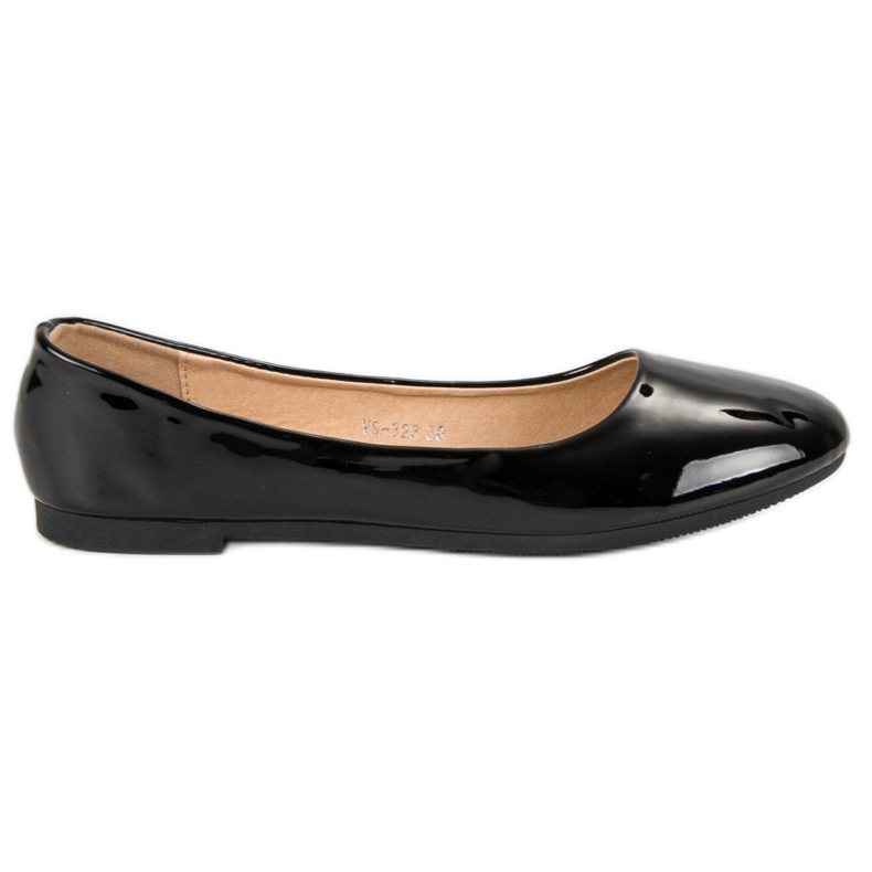 Top Shoes Bailarinas lacadas negro