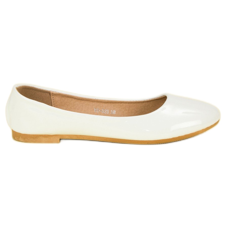 Top Shoes Bailarinas lacadas blanco